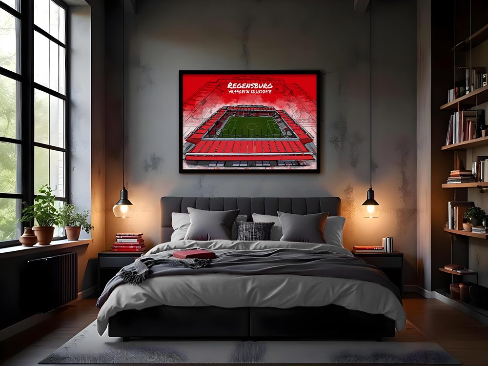 Stadion Poster Regensburg Art Print