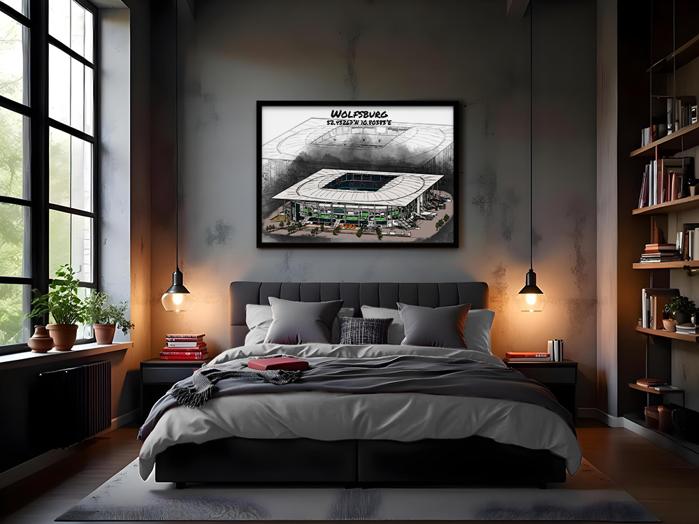 Stadion Poster Wolfsburg Art Print