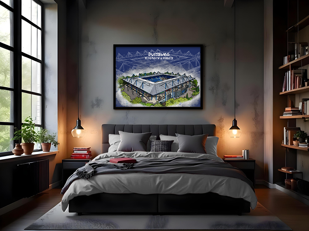 Stadion Poster Duisburg Art Print