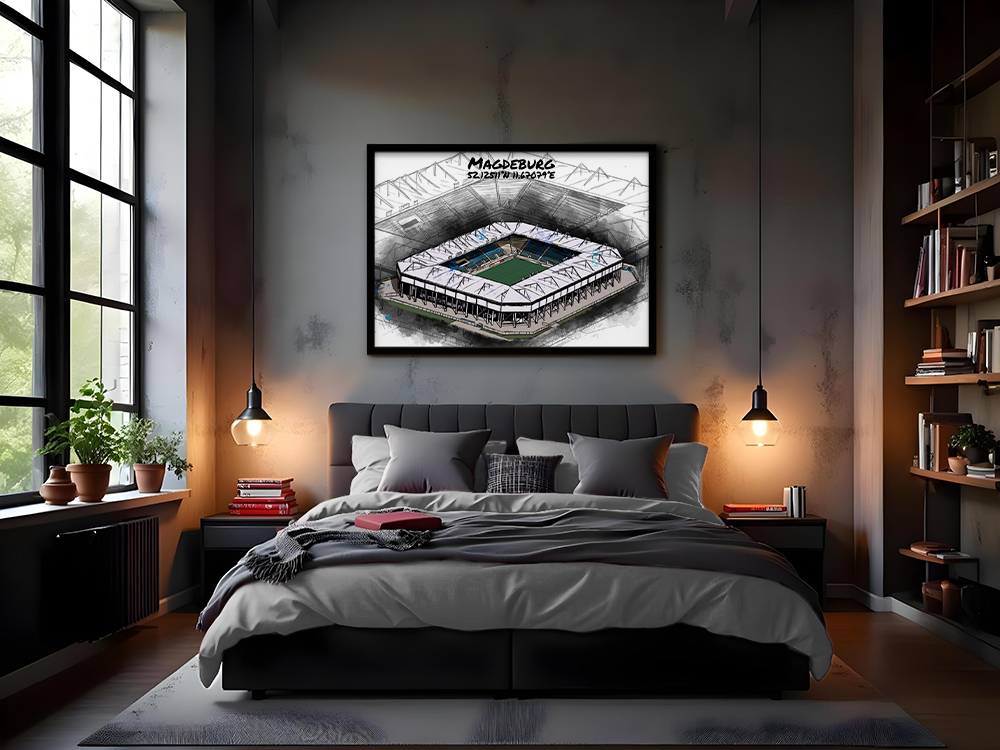 Stadion Poster Magdeburg Art Print