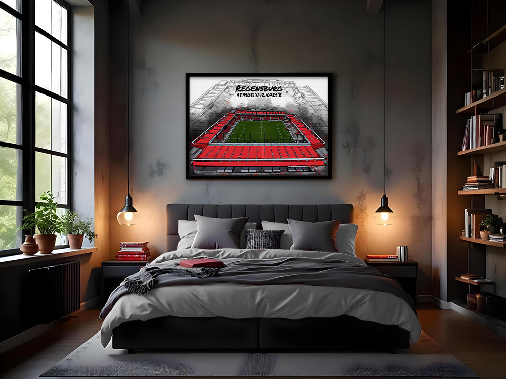 Stadion Poster Regensburg Art Print