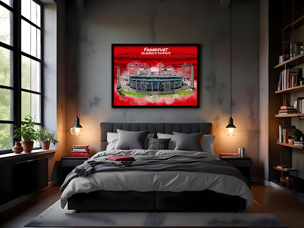Stadion Poster Frankfurt Art Print