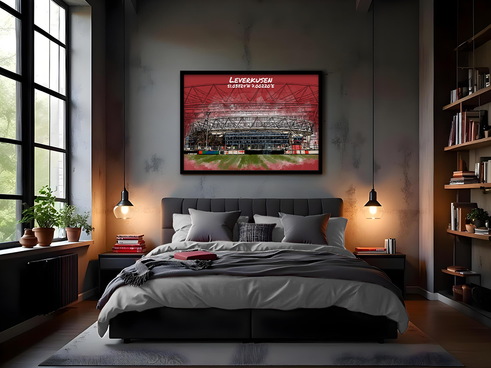 Stadion Poster Leverkusen Art Print