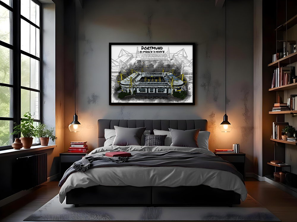 Stadion Poster Dortmund Art Print
