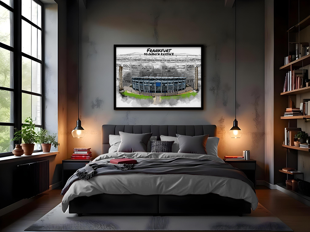 Stadion Poster Frankfurt Art Print