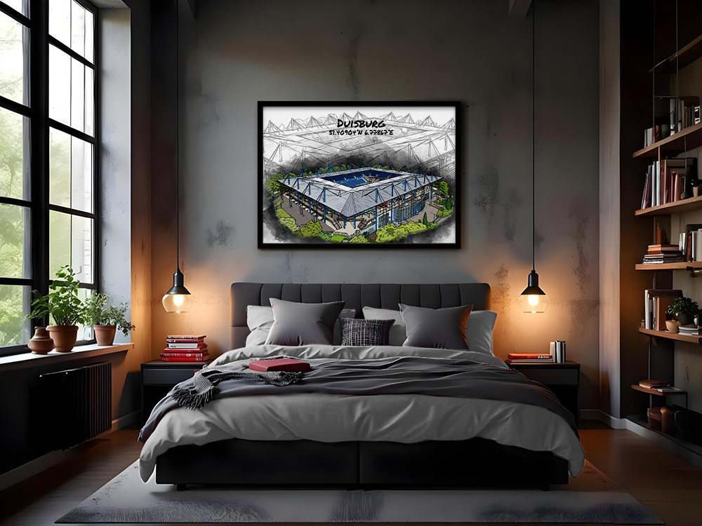 Stadion Poster Duisburg Art Print