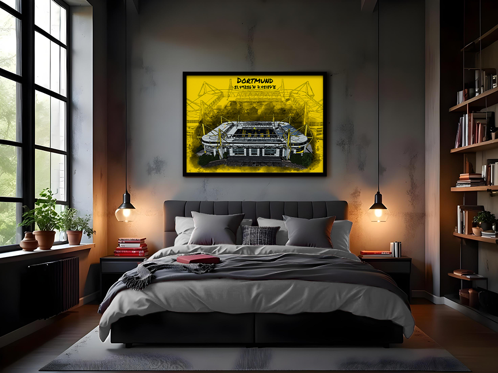 Stadion Poster Dortmund Art Print