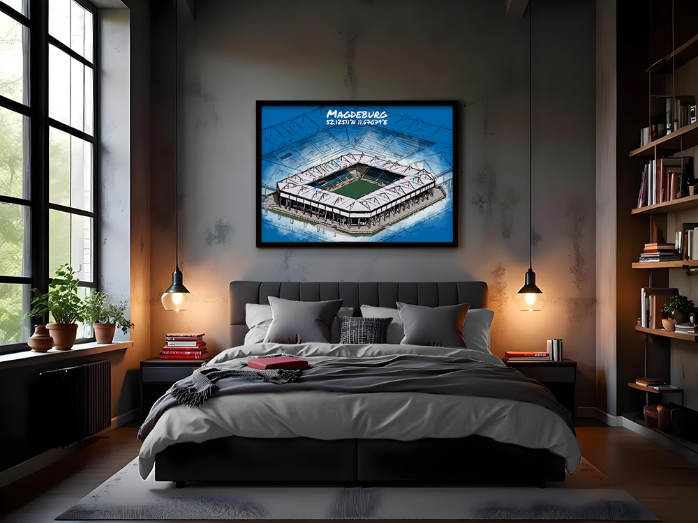 Stadion Poster Magdeburg Art Print