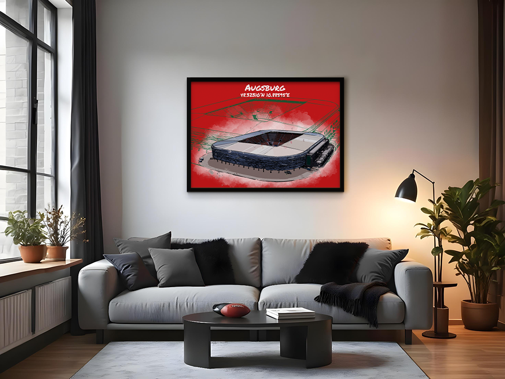 Stadion Poster Augsburg Art Print