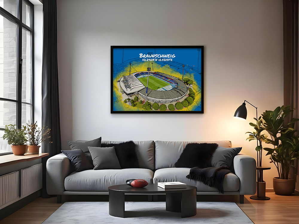Stadion Poster Braunschweig Art Print