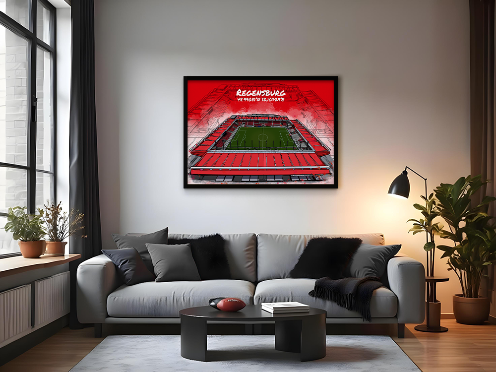 Stadion Poster Regensburg Art Print