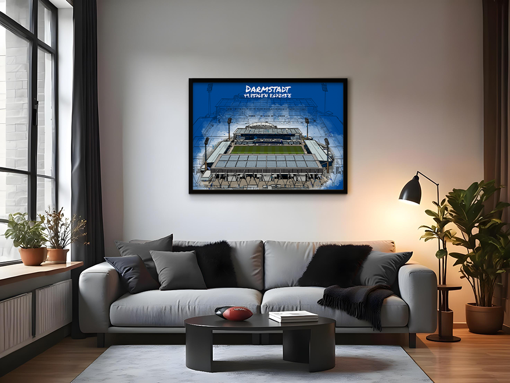 Stadion Poster Darmstadt Art Print
