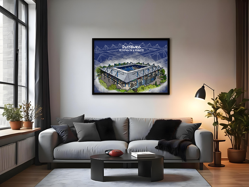 Stadion Poster Duisburg Art Print