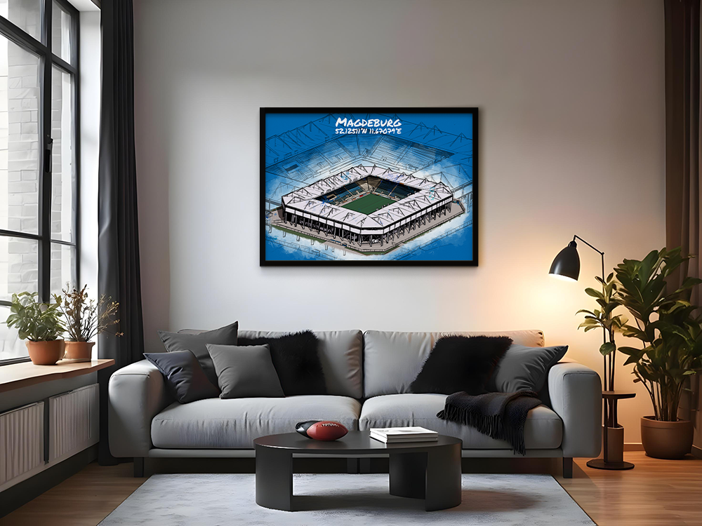 Stadion Poster Magdeburg Art Print