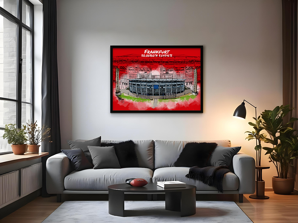 Stadion Poster Frankfurt Art Print
