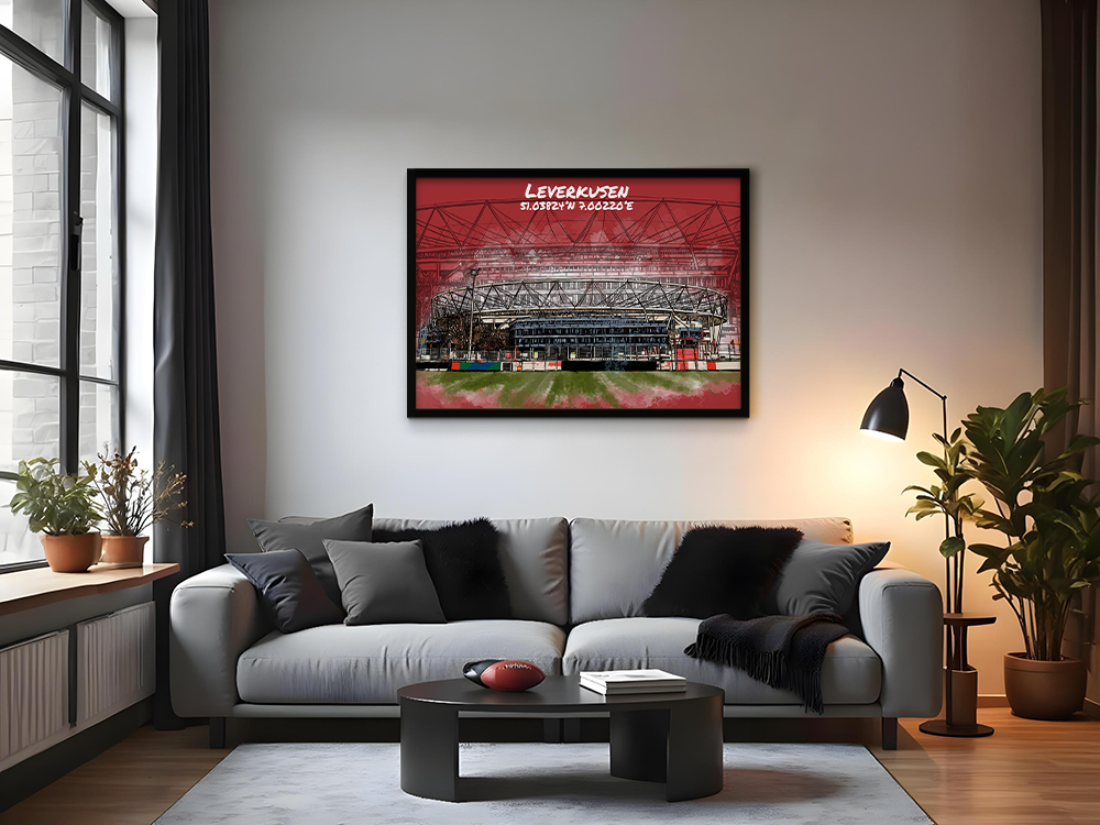 Stadion Poster Leverkusen Art Print
