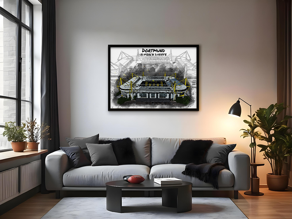 Stadion Poster Dortmund Art Print