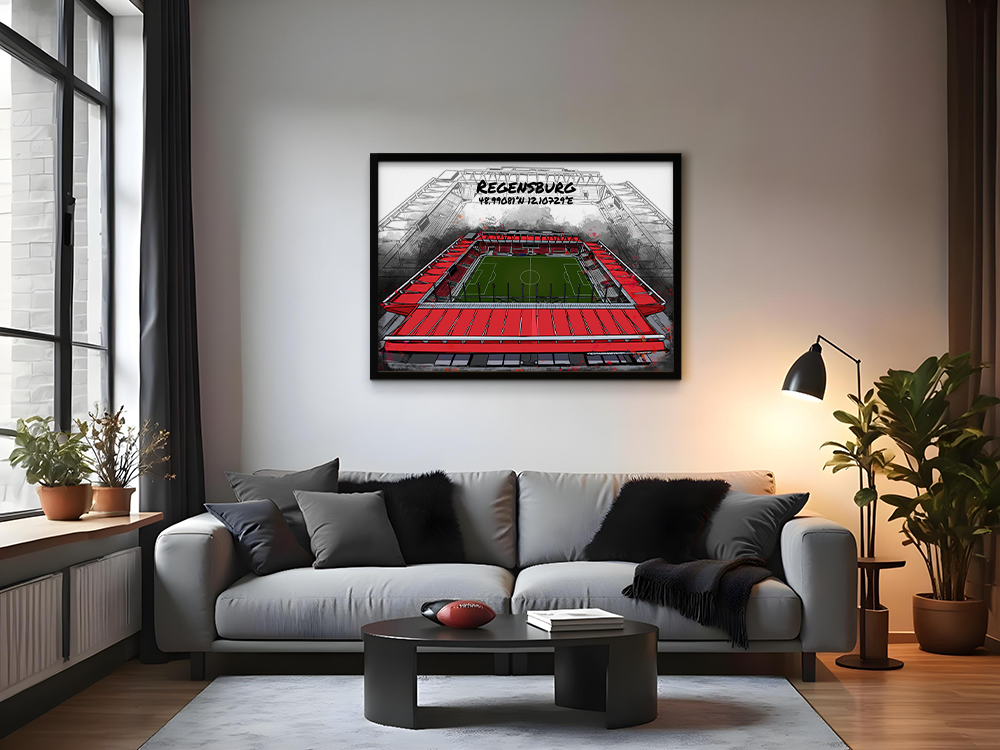 Stadion Poster Regensburg Art Print