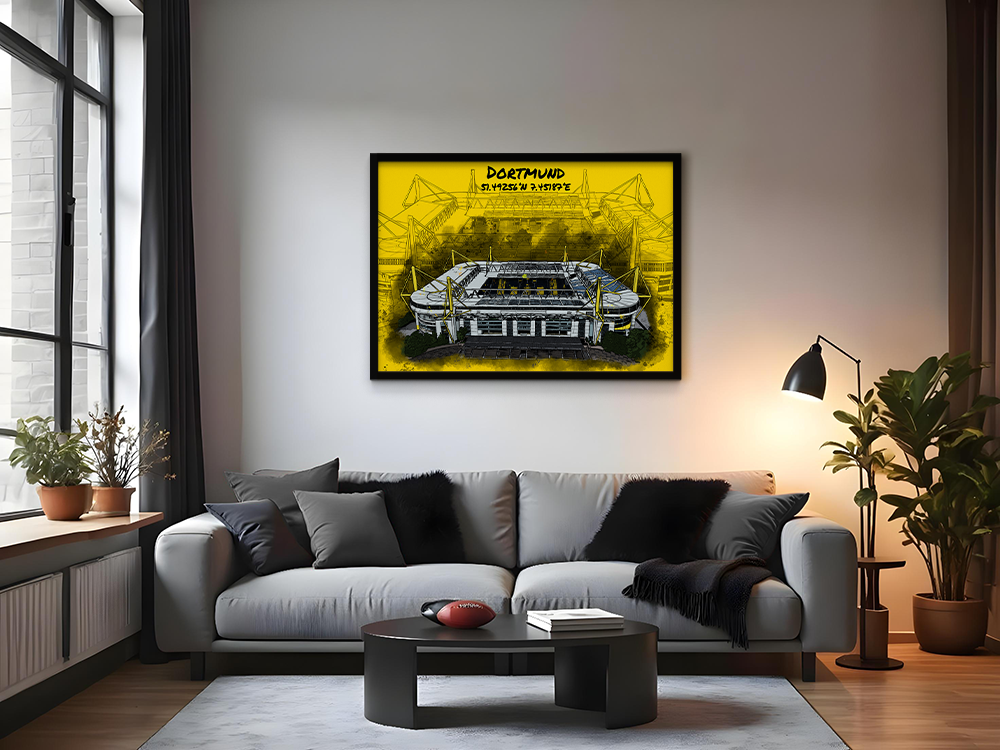 Stadion Poster Dortmund Art Print