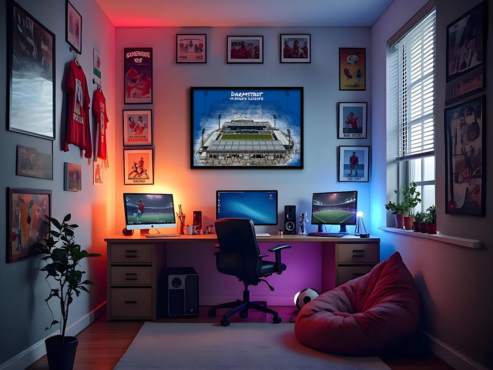 Stadion Poster Darmstadt Art Print