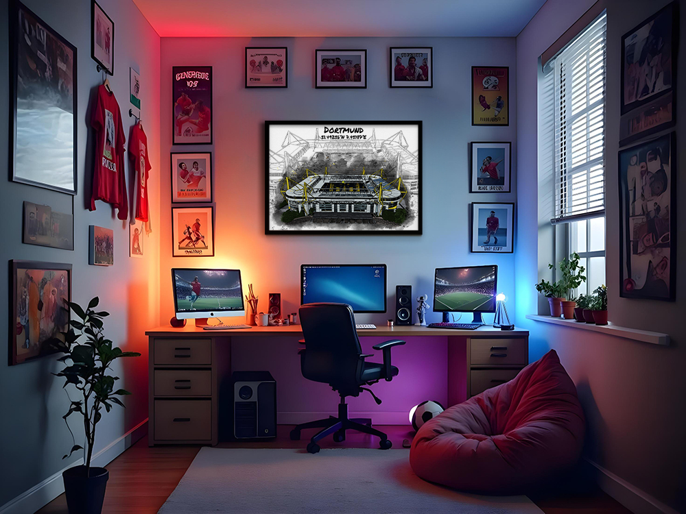 Stadion Poster Dortmund Art Print