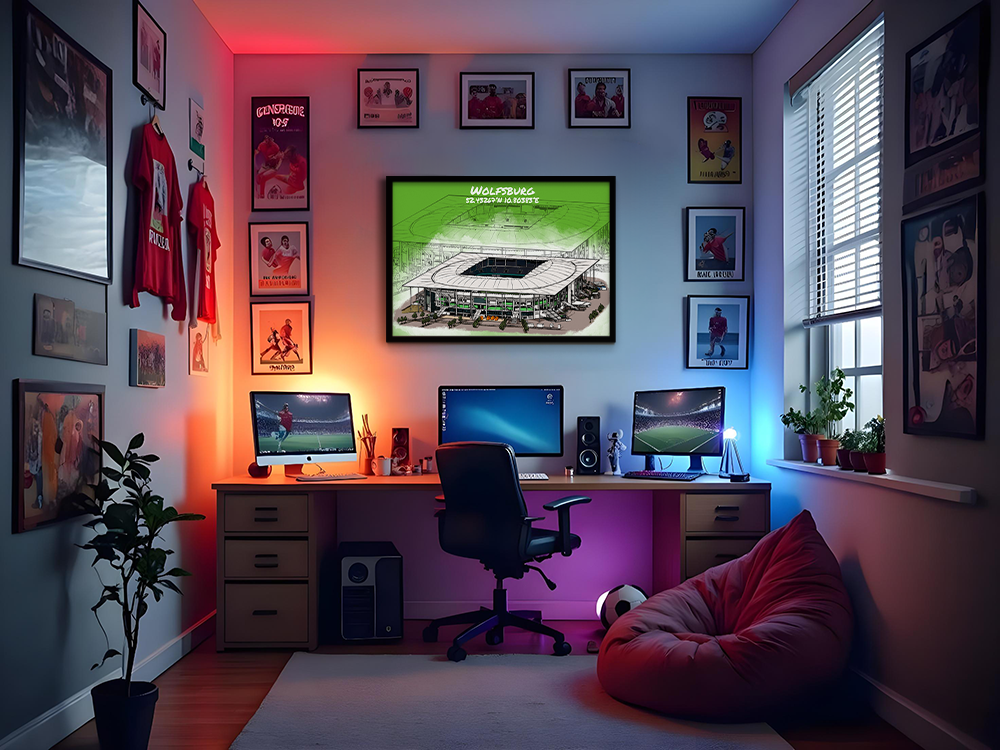Stadion Poster Wolfsburg Art Print