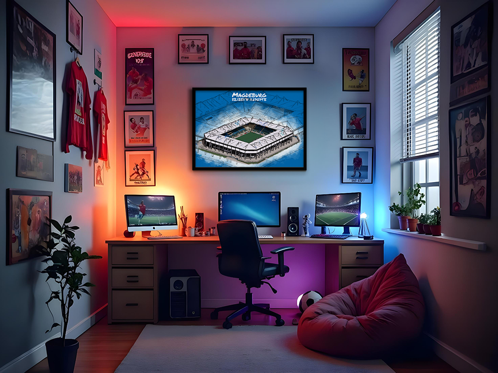 Stadion Poster Magdeburg Art Print
