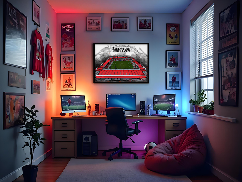 Stadion Poster Regensburg Art Print