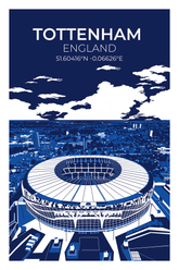 Stadion Illustration Poster Tottenham