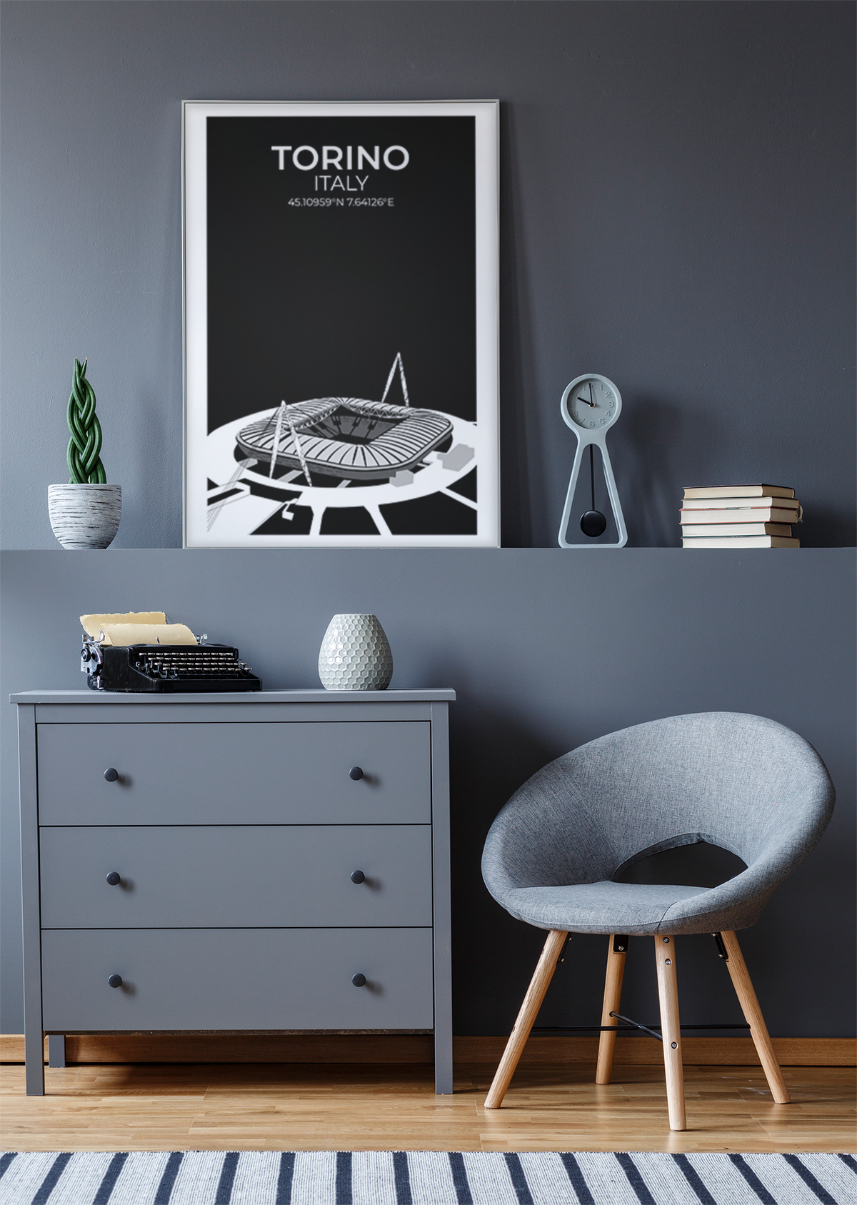 Stadion Illustration Poster Turin - Juve