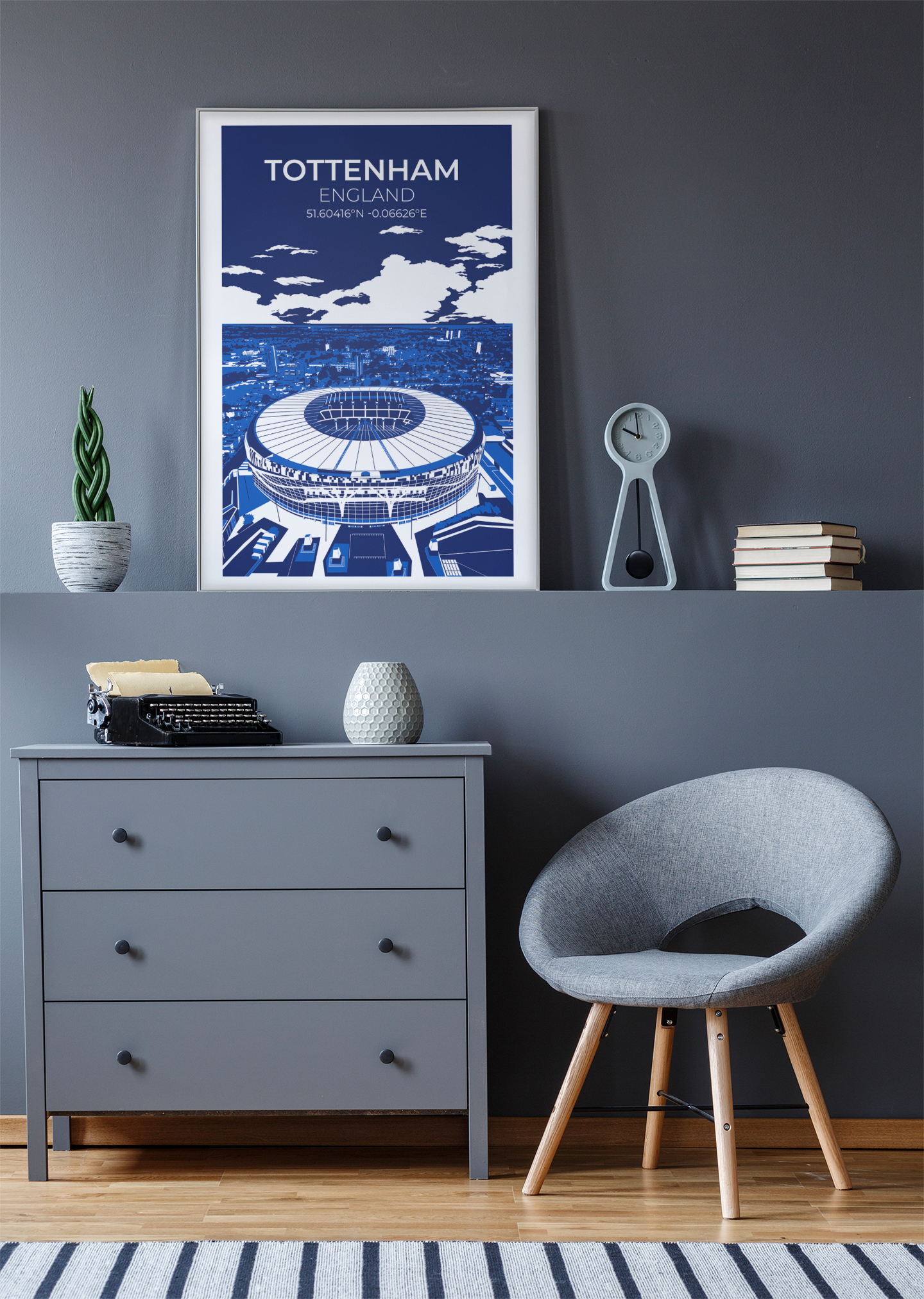 Stadion Illustration Poster Tottenham