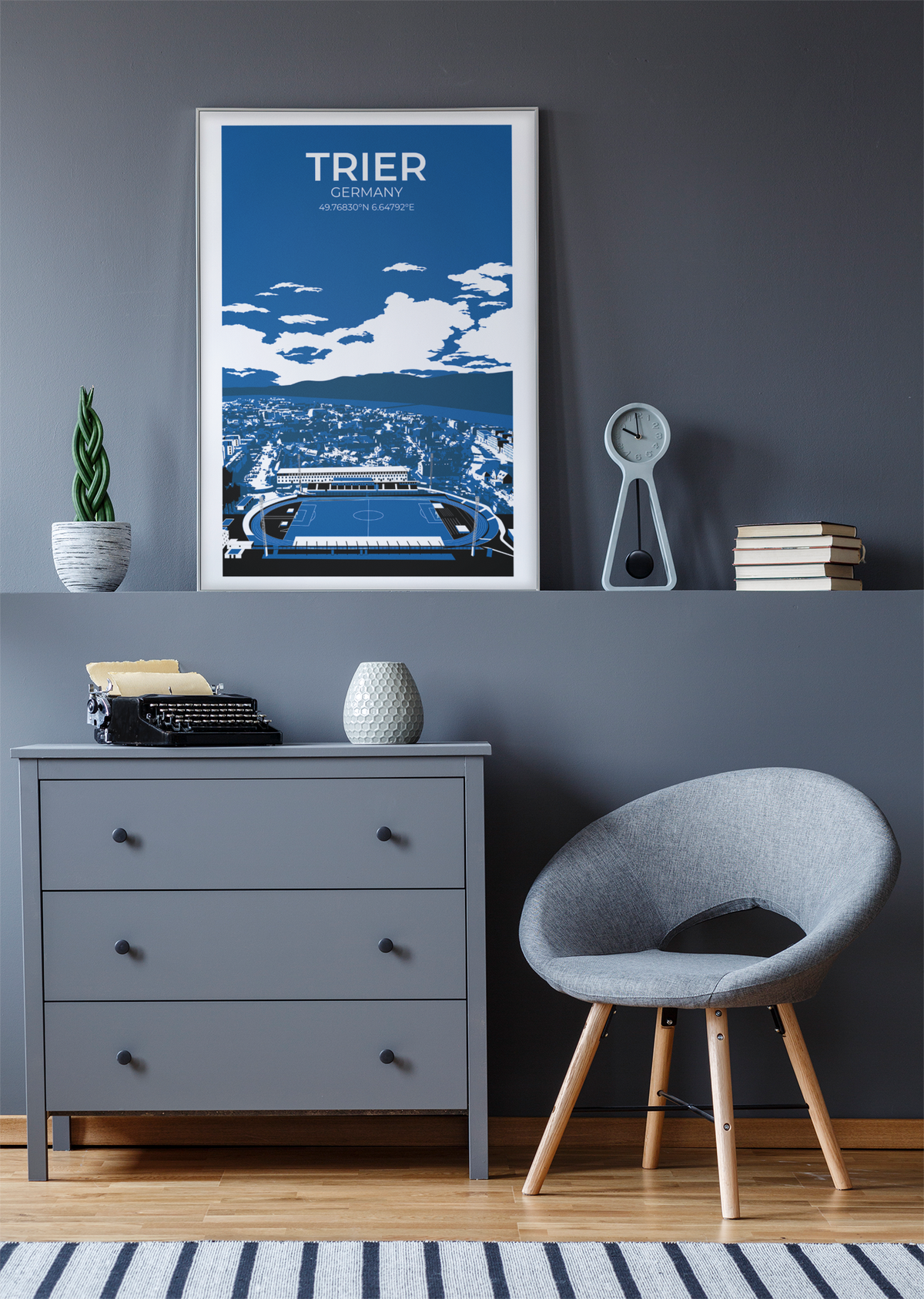 Stadion Illustration Poster Trier