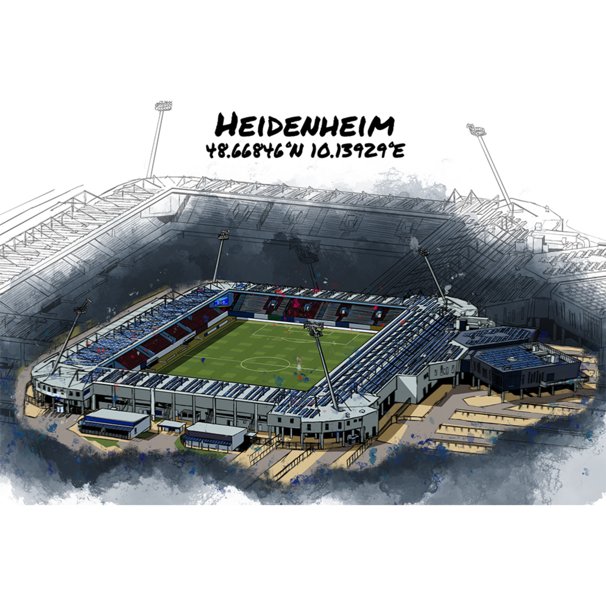 Stadion Poster Heidenheim Art Print