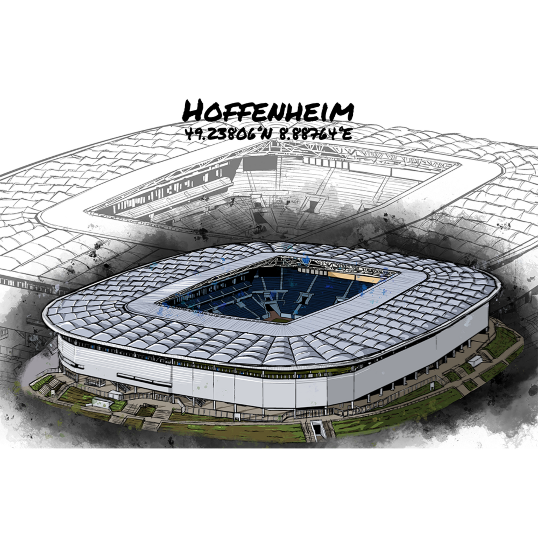 Stadion Poster Hoffenheim Art Print
