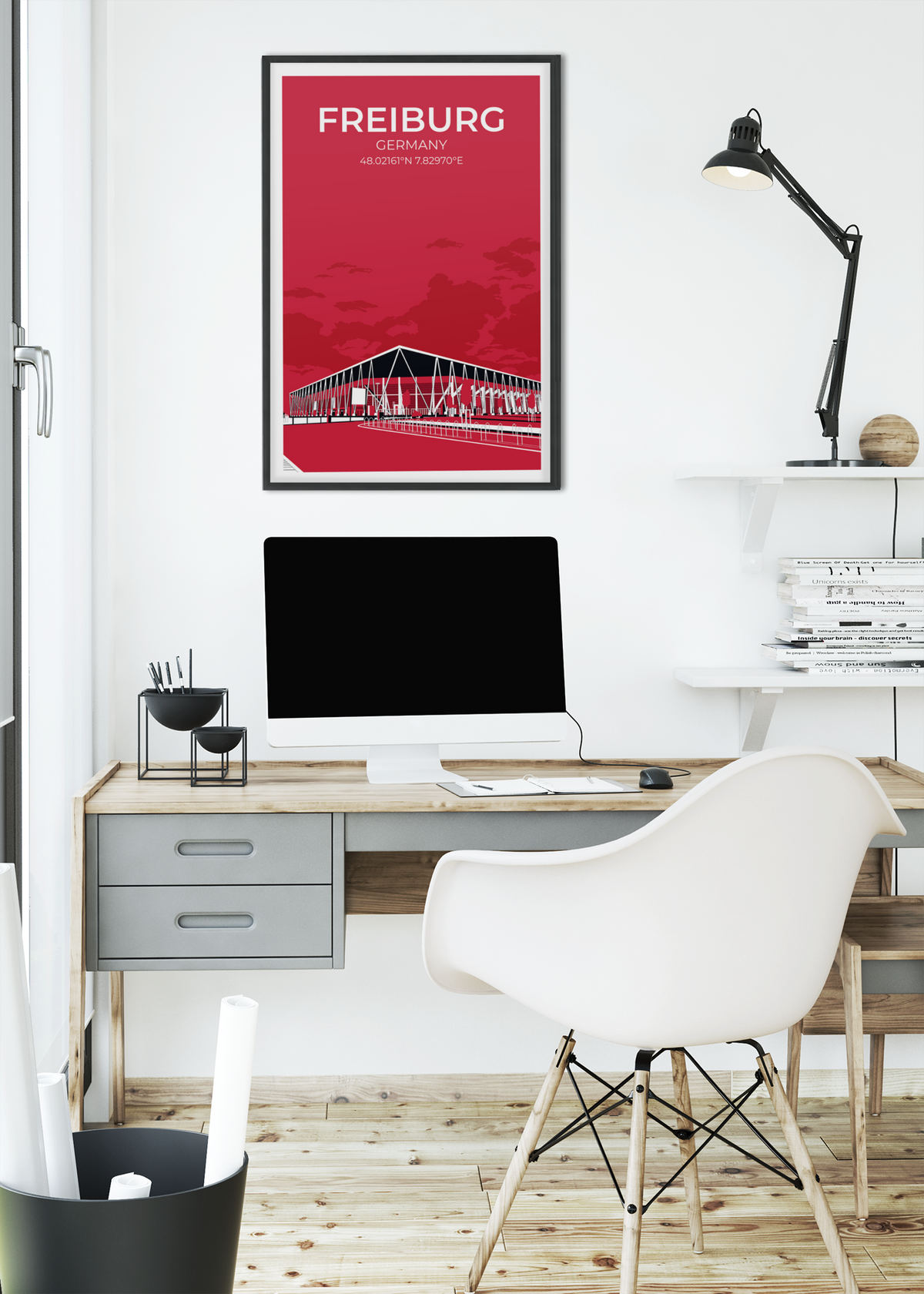 Stadion Illustration Poster Freiburg