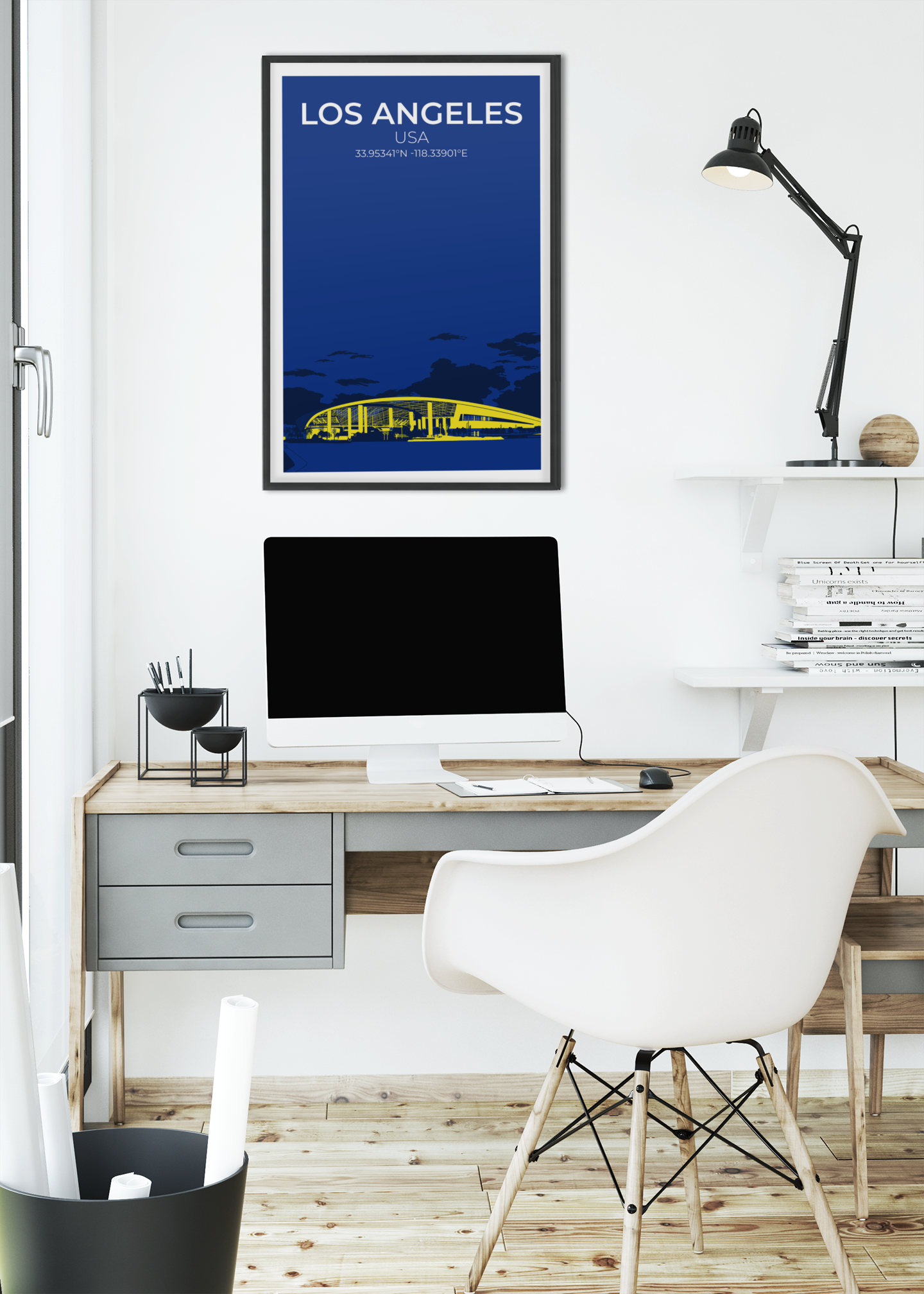 Stadion Illustration Poster Los Angeles