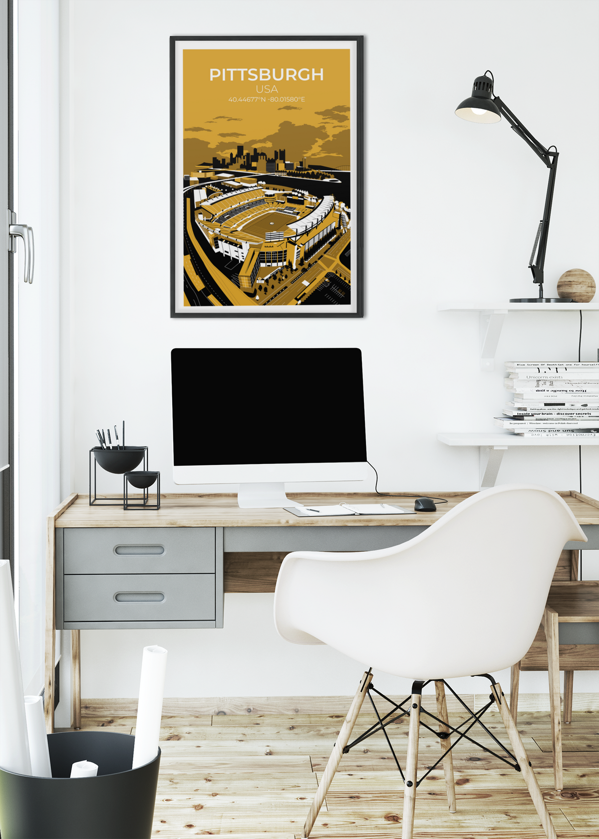 Stadion Illustration Poster Pittsburgh
