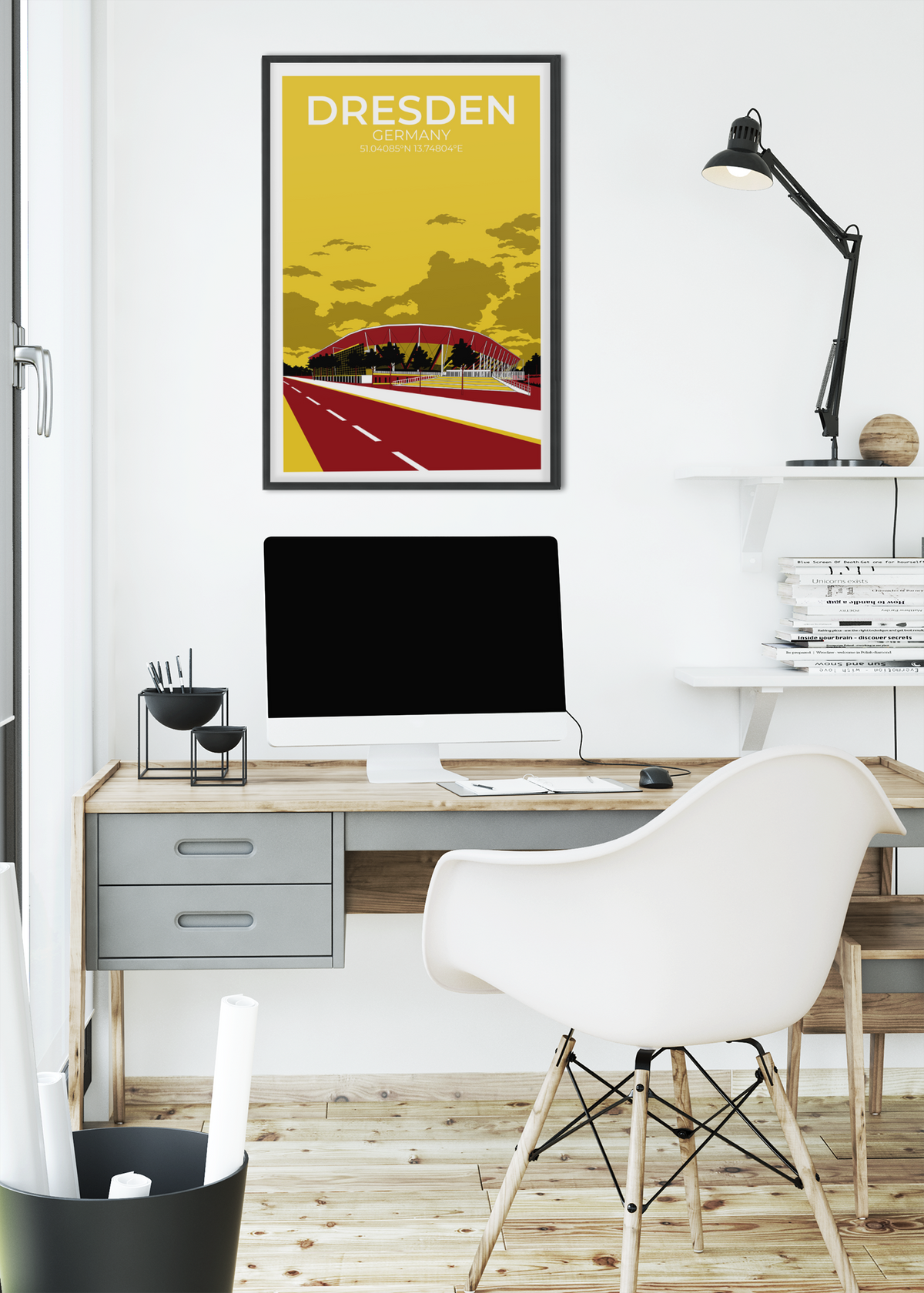 Stadion Illustration Poster Dresden