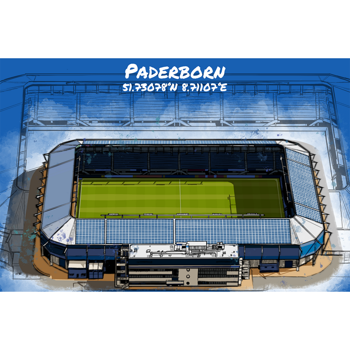 Stadion Poster Paderborn Art Print