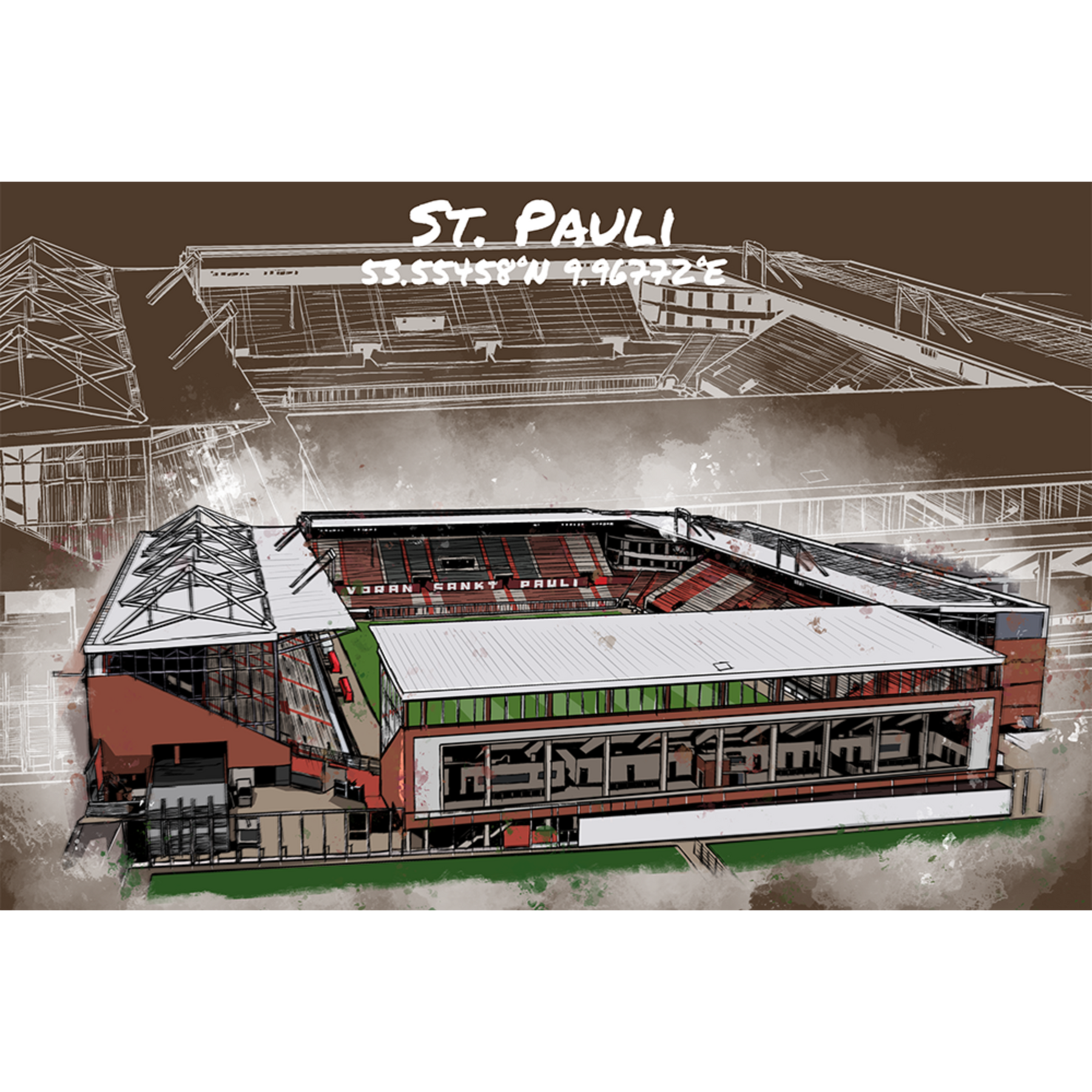 Stadion Poster St. Pauli Art Print