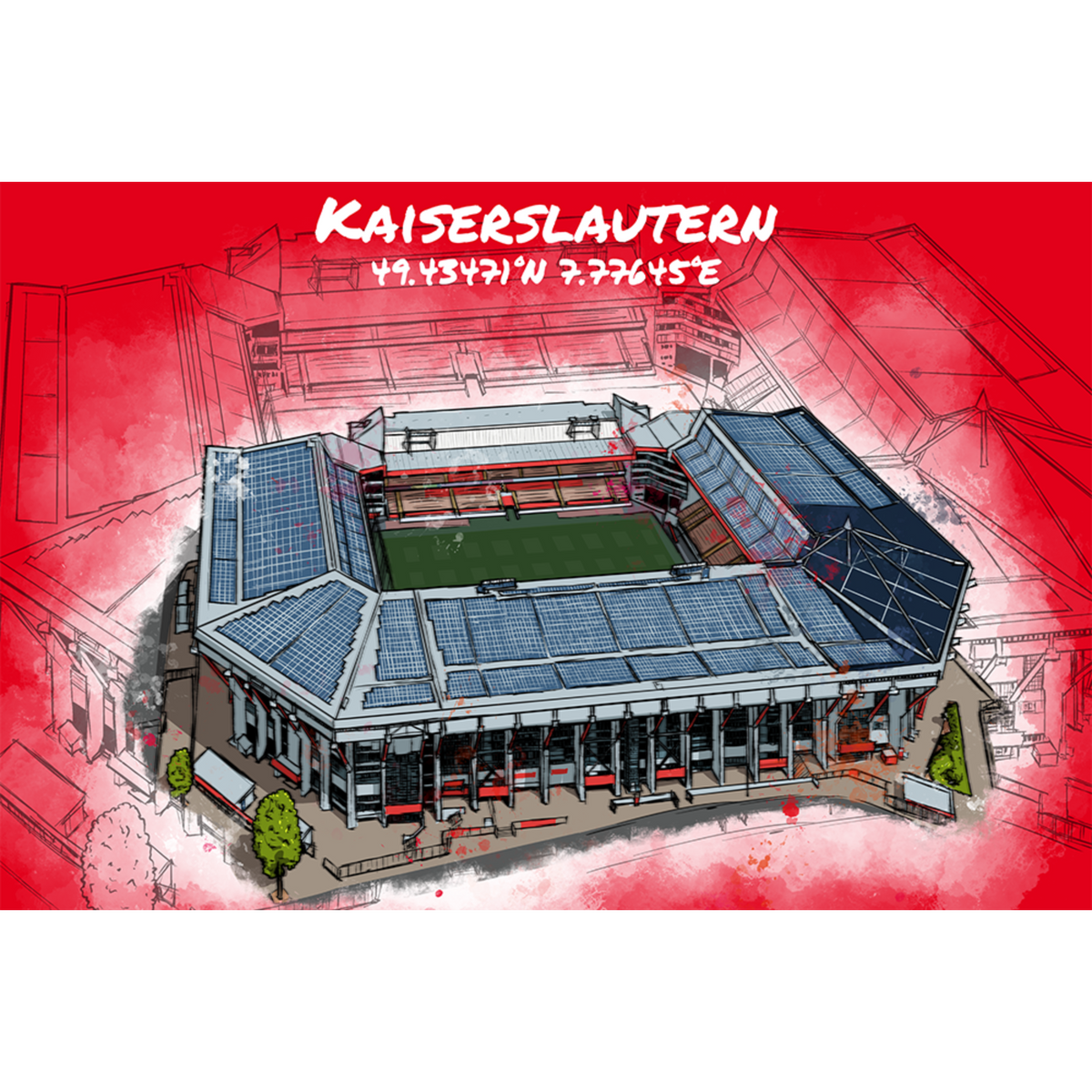 Stadion Poster Kaiserslautern Art Print