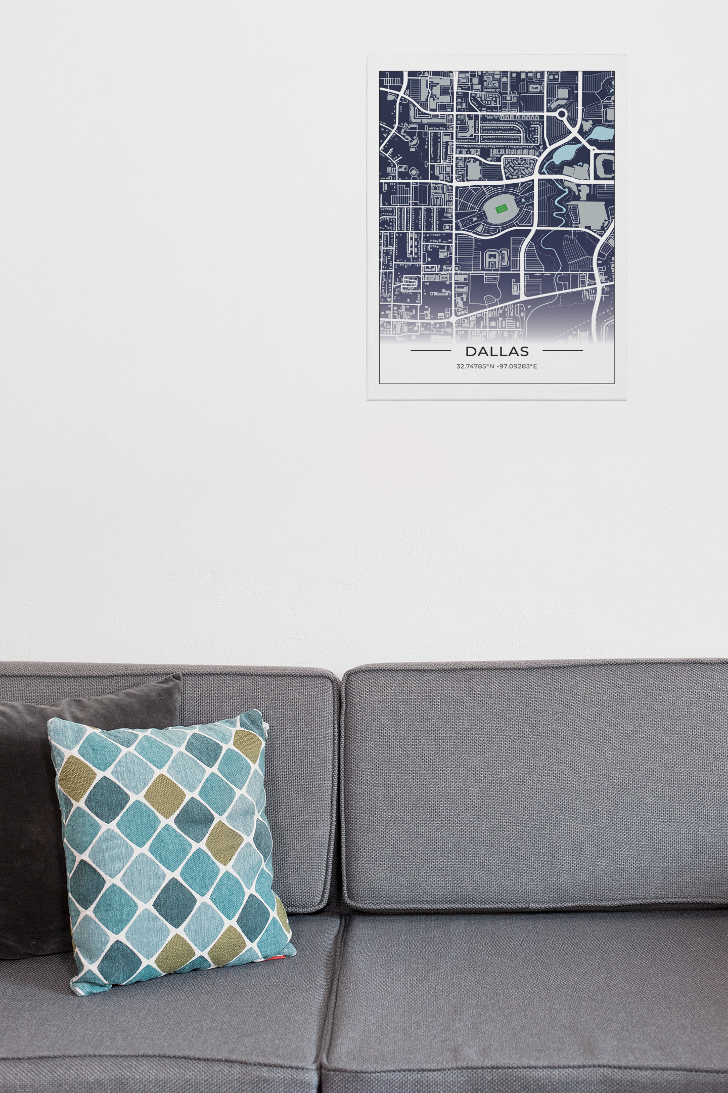 Football Stadion Map Poster Dallas