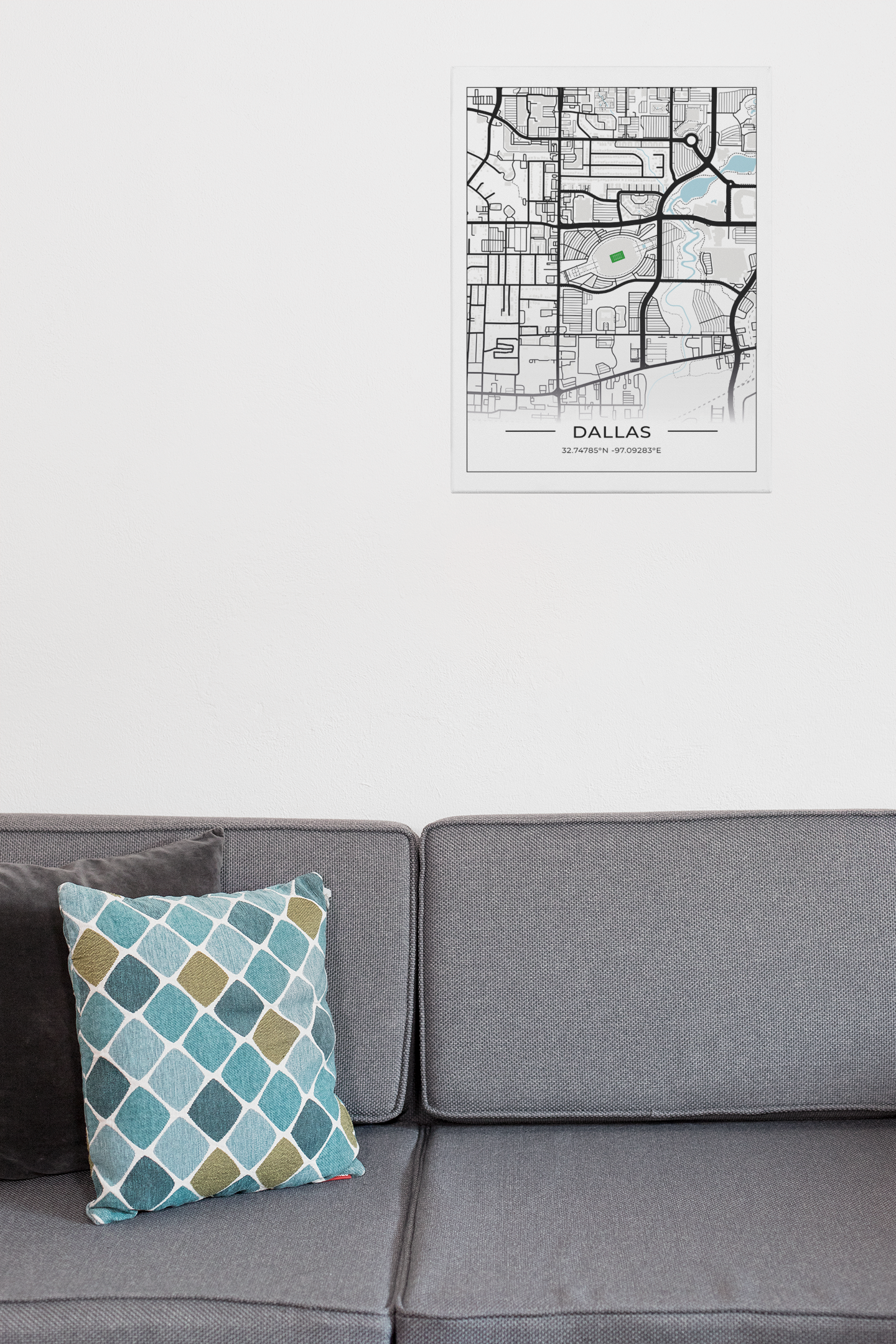 Football Stadion Map Poster Dallas