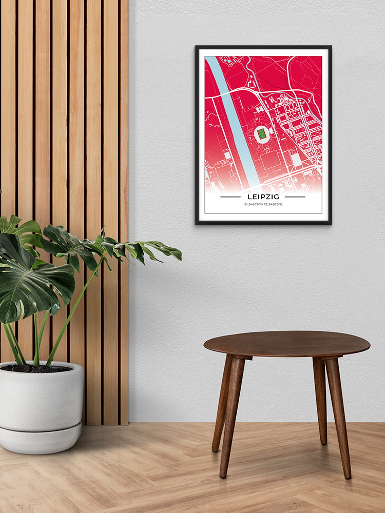Stadion Poster Leipzig, Fußball Karte, Fußball Poster