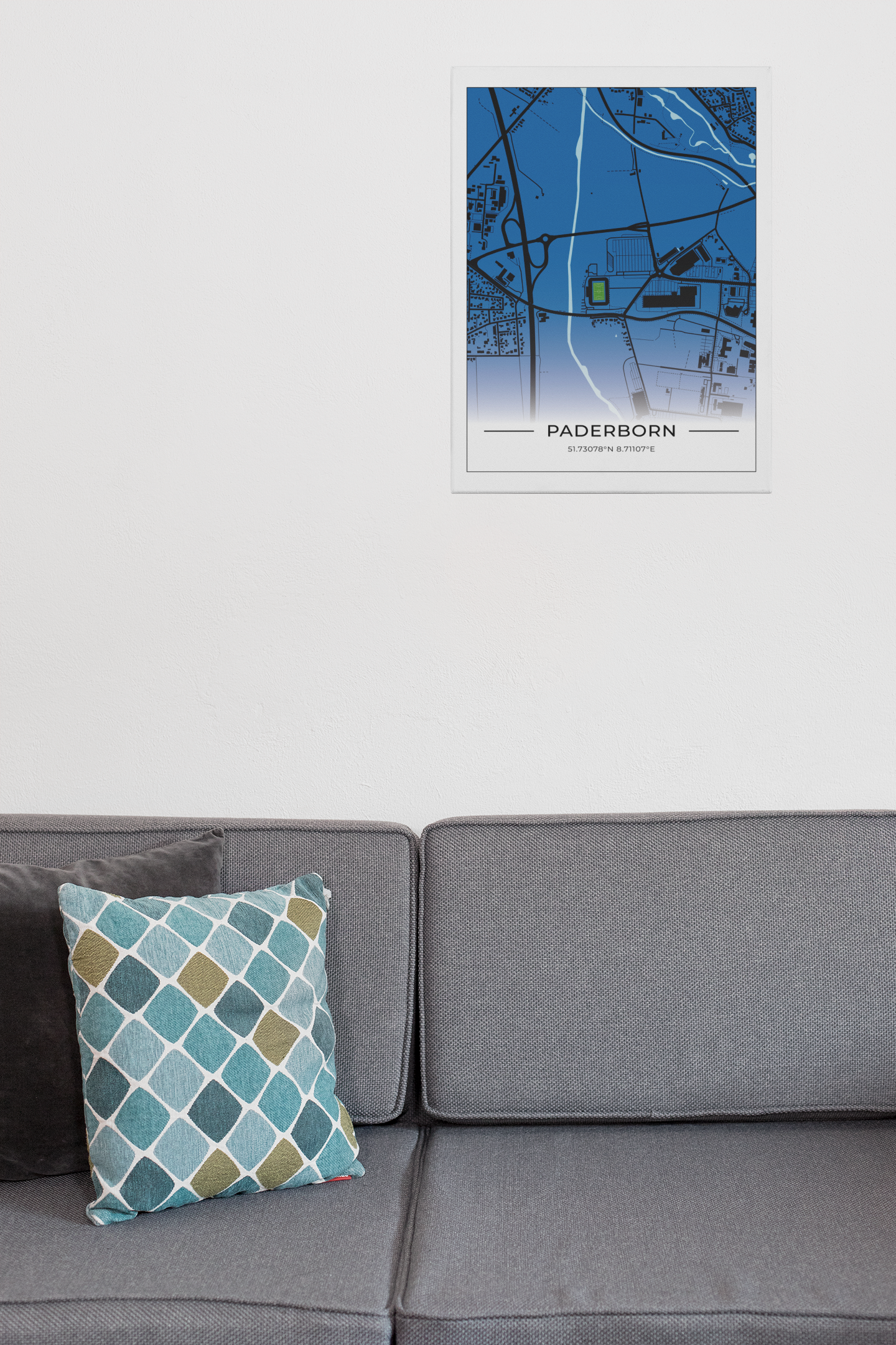Stadion Poster Paderborn, Fußball Karte, Fußball Poster