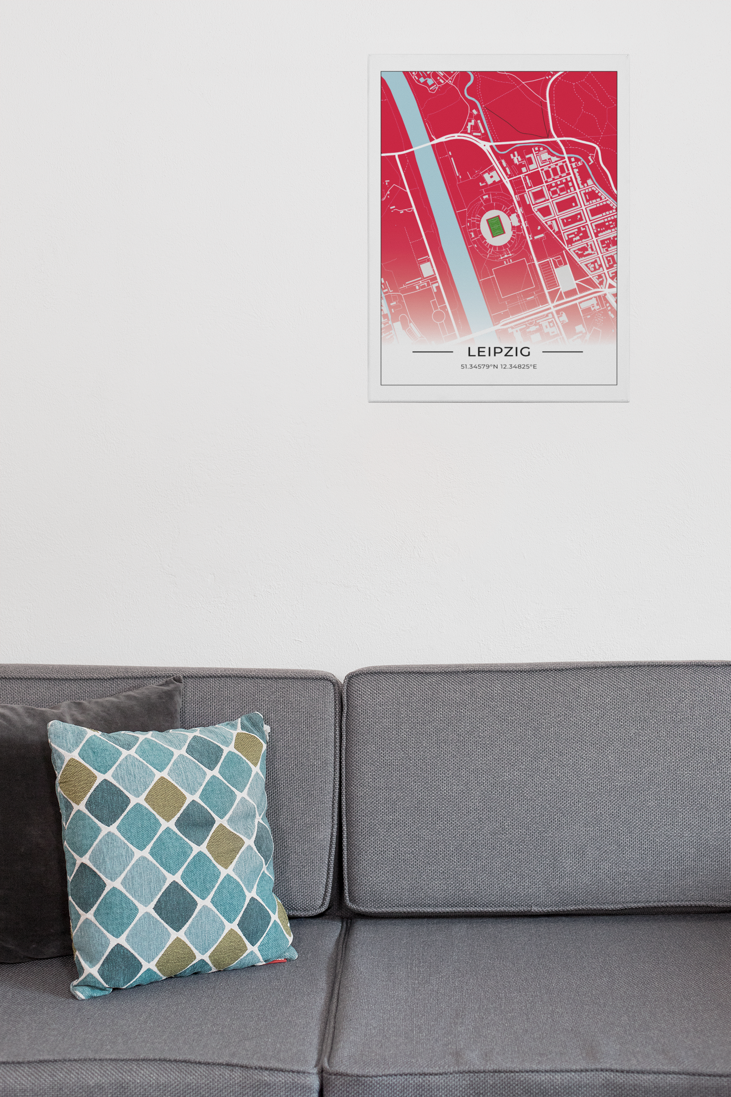 Stadion Poster Leipzig, Fußball Karte, Fußball Poster