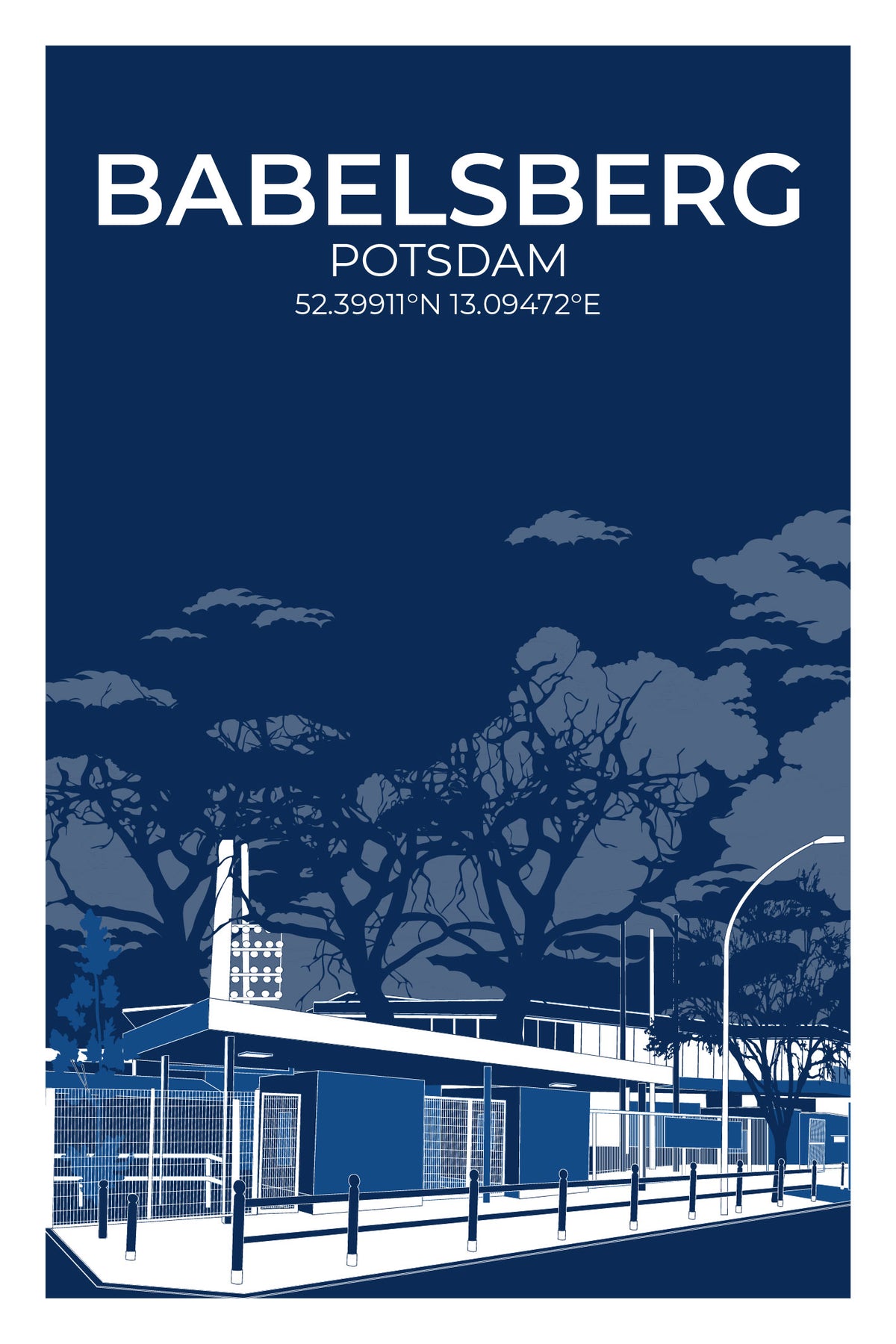 Stadion Illustration Poster Babelsberg