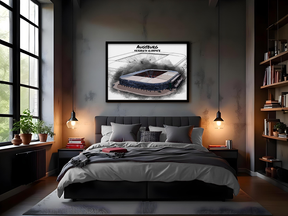 Stadion Poster Augsburg Art Print