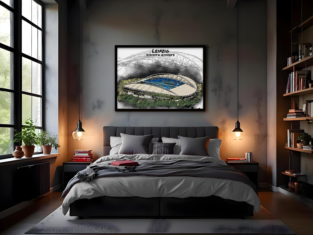 Stadion Poster Leipzig Art Print