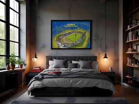 Stadion Poster Leipzig Art Print | Bruno-Plache-Stadion